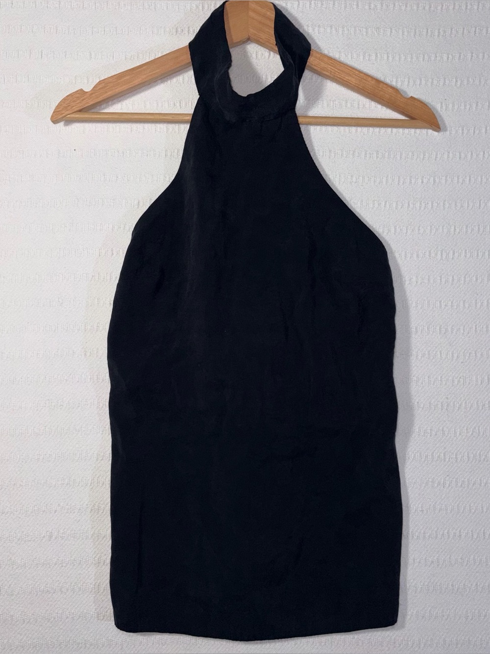Zara Womens Halter Neck Open Back Tank Top Size M Black Minimalist Capsule